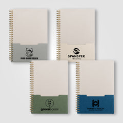 Image of the Lino FSC Paper Spiral Binding Vertical Pocket Notebook - A5 promotional product, SKU NCF.
