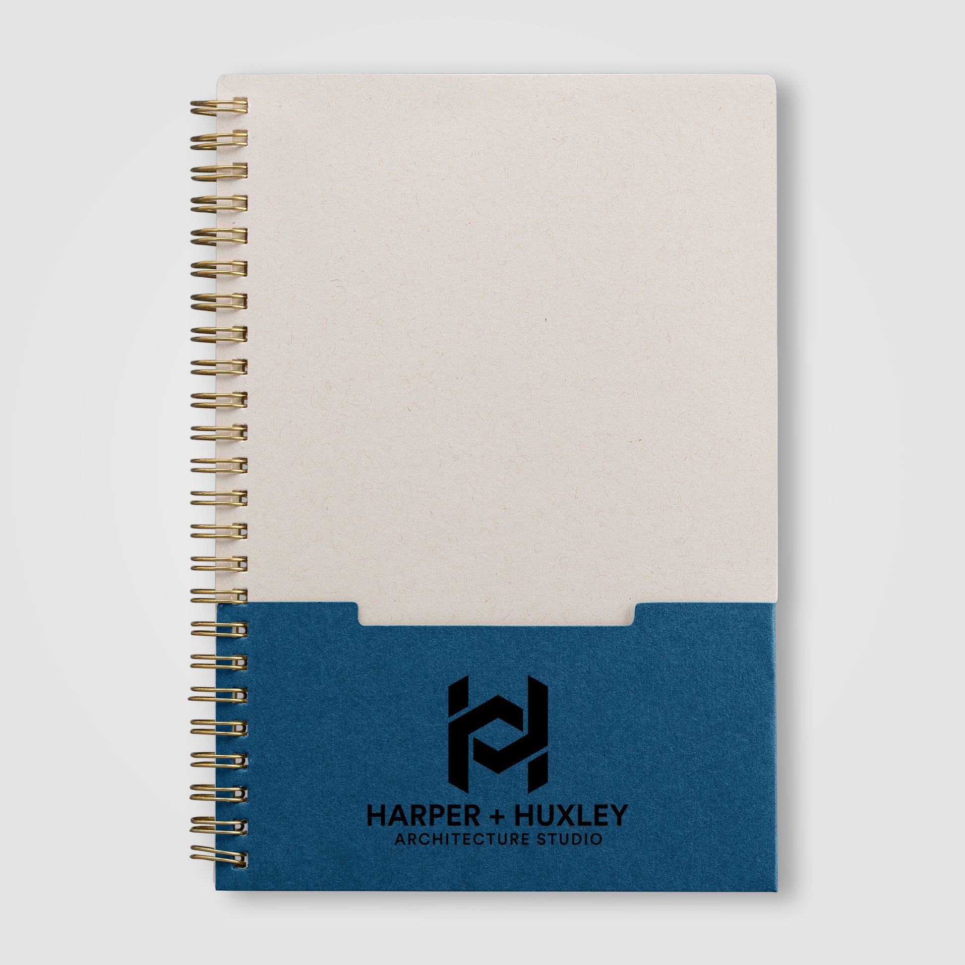 Lino FSC Paper Spiral Binding Vertical Pocket Notebook - A5-4