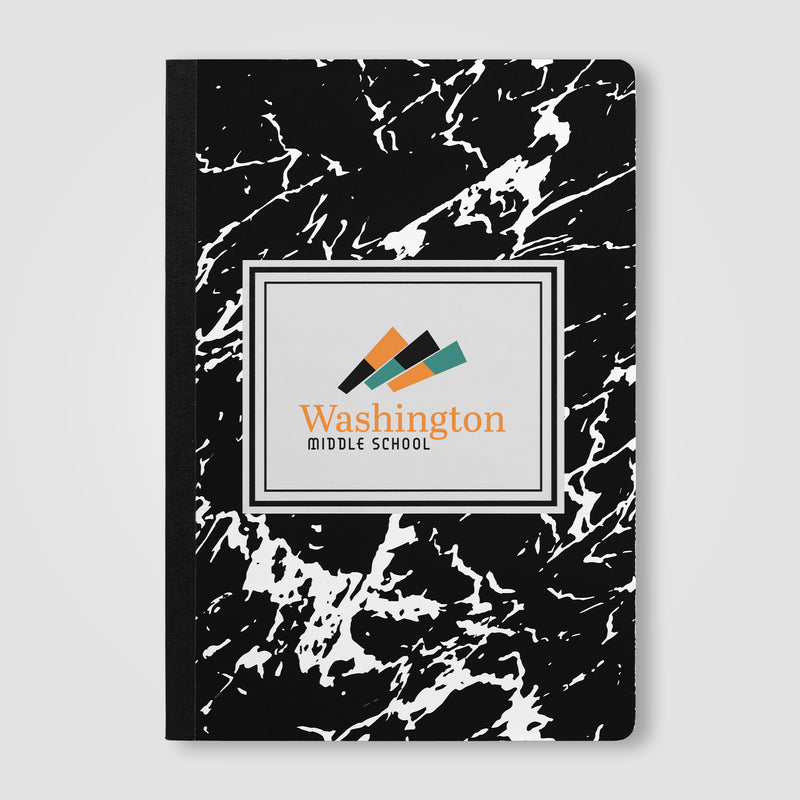 Slate FSC Paper Marble Hardcover Composition Notebook – A5 -ColorJet-zoom-