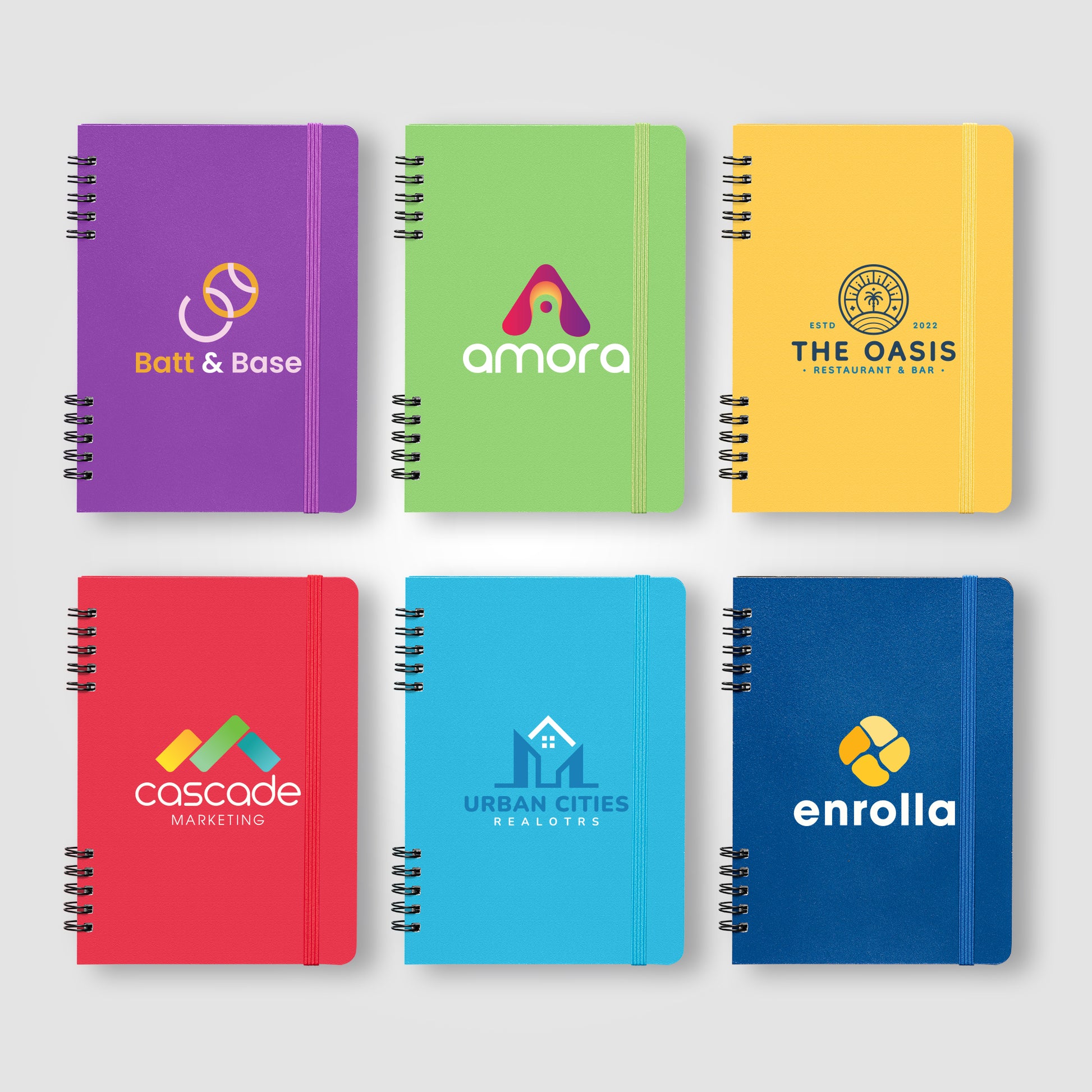 Image of the Jora Recycled Leather Spiral Bound Notebook - A5 - ColorJet promotional product, SKU NDB-C.