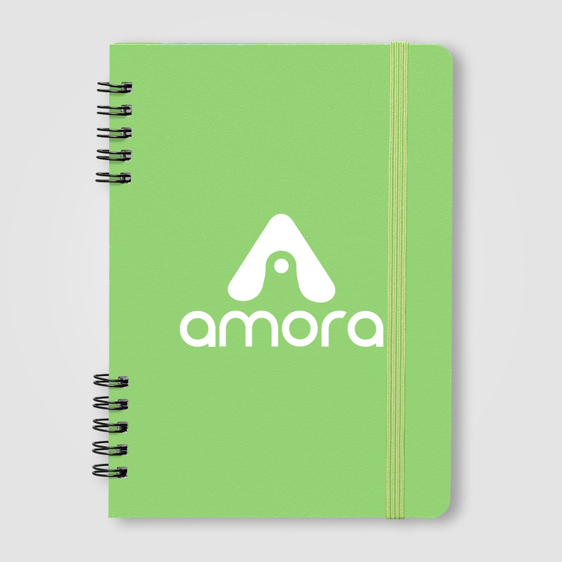Jora Recycled Leather Spiral Bound Notebook - A5-zoom-