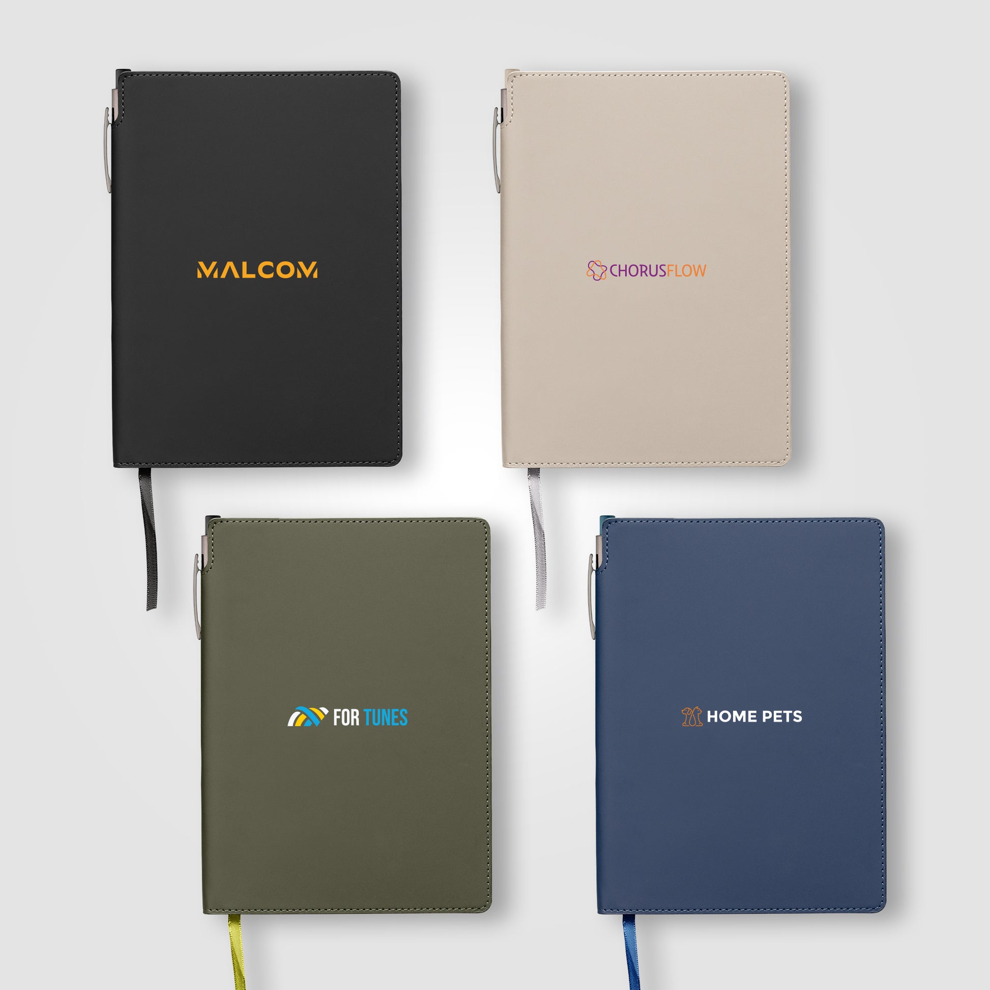 Malmö Recycled Plastic Extended Pen Loop Journal Pen Set - A5 - ColorJet-1