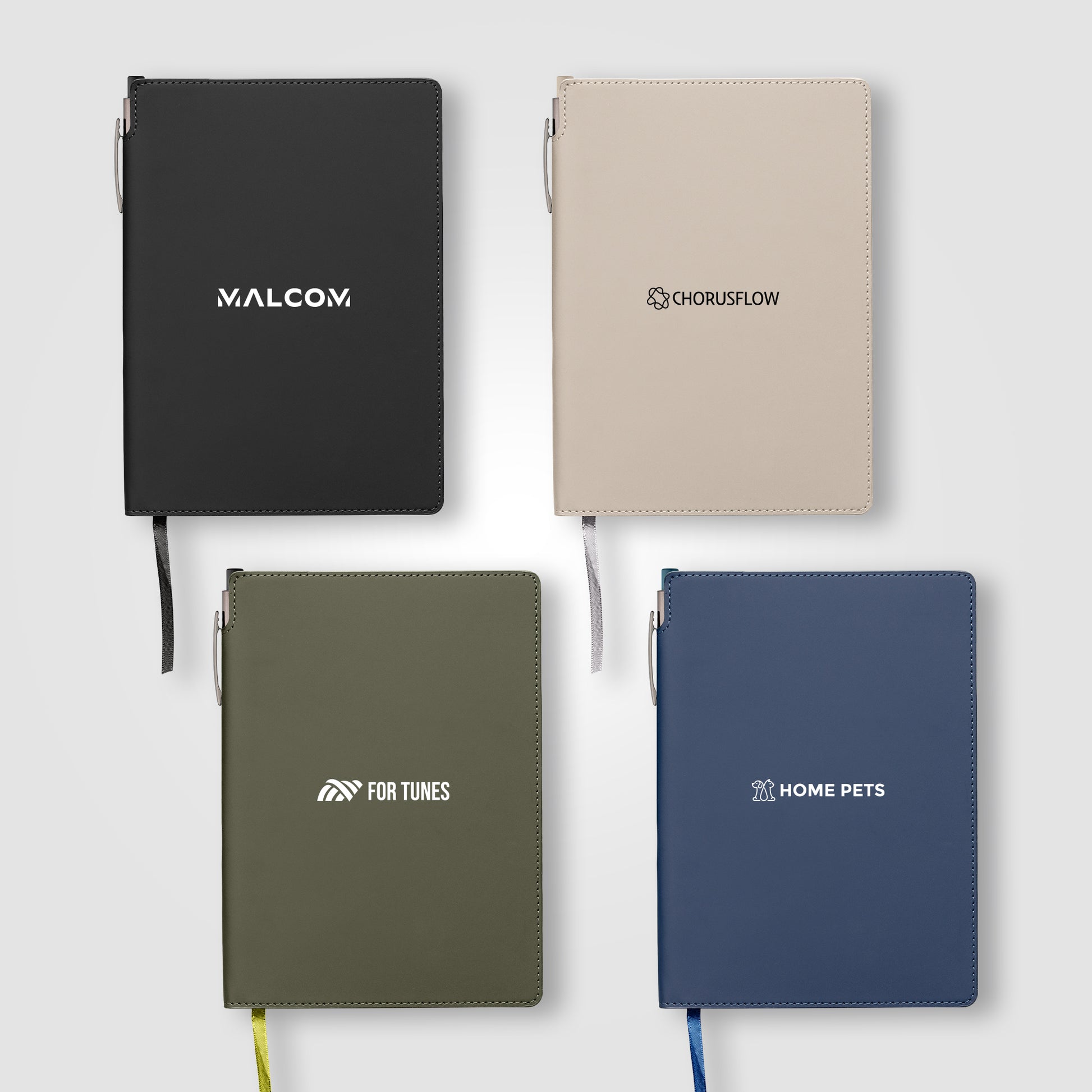 Malmö Recycled Plastic Extended Pen Loop Journal Pen Set - A5-1