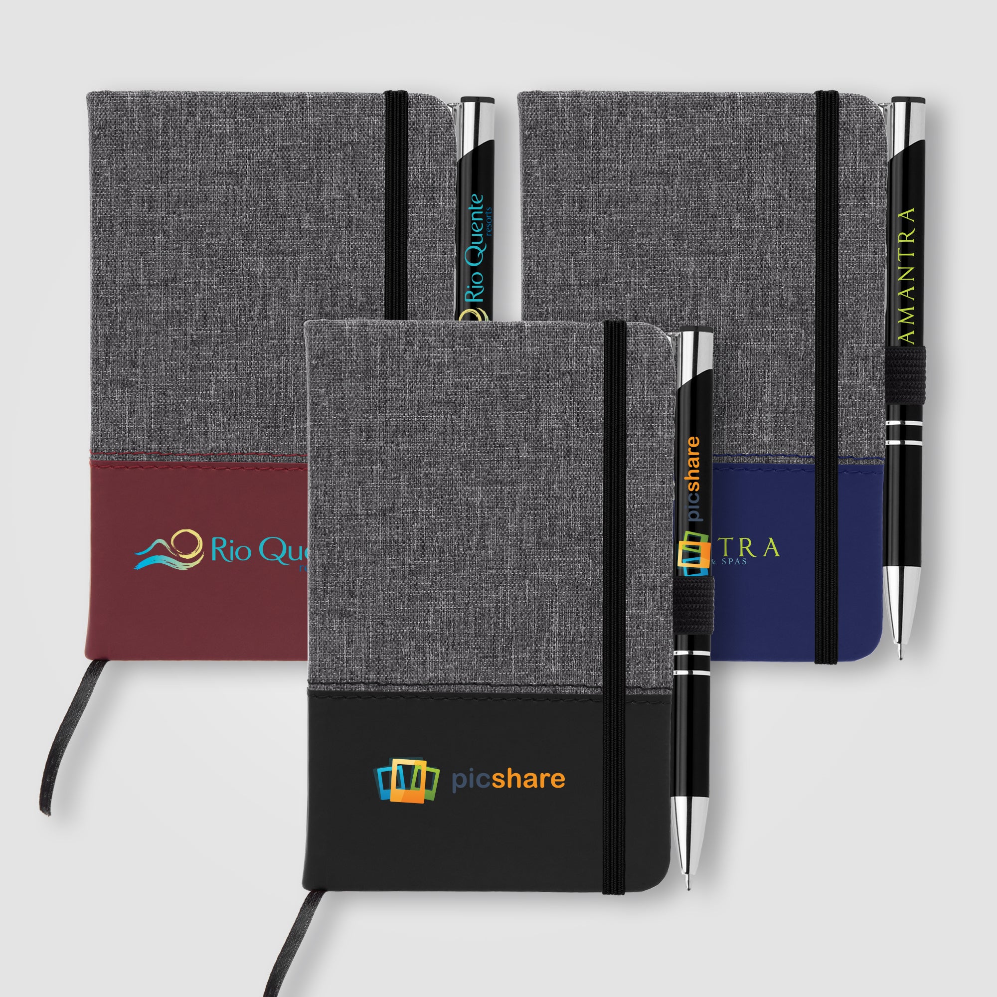 Image of the Twain Notebook & Tres-Chic Pen Gift Set - ColorJet promotional product, SKU NPW-C.