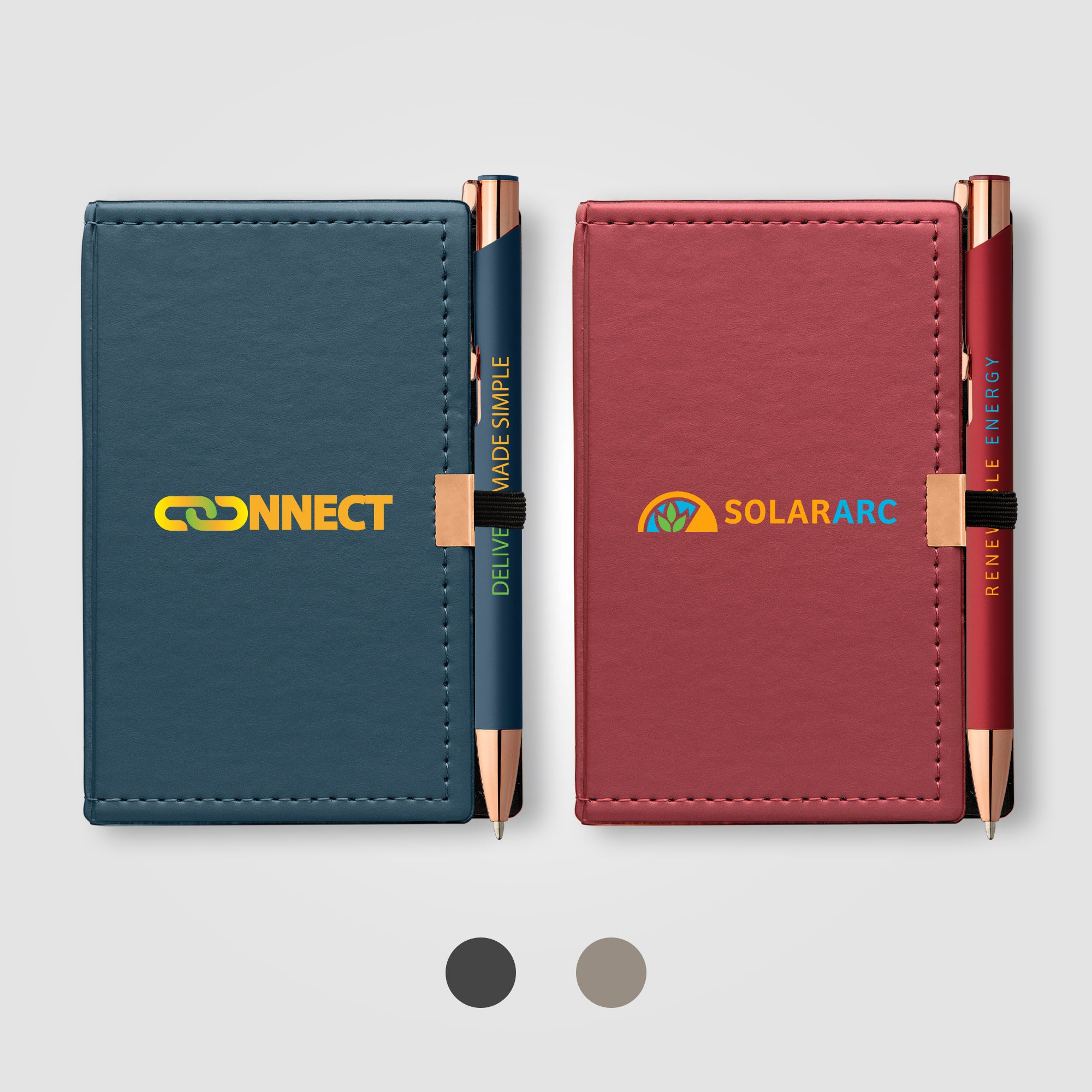 Image of the Note Caddy & Crosby Rose Gold Pen Gift Set - ColorJet promotional product, SKU NUE-C.