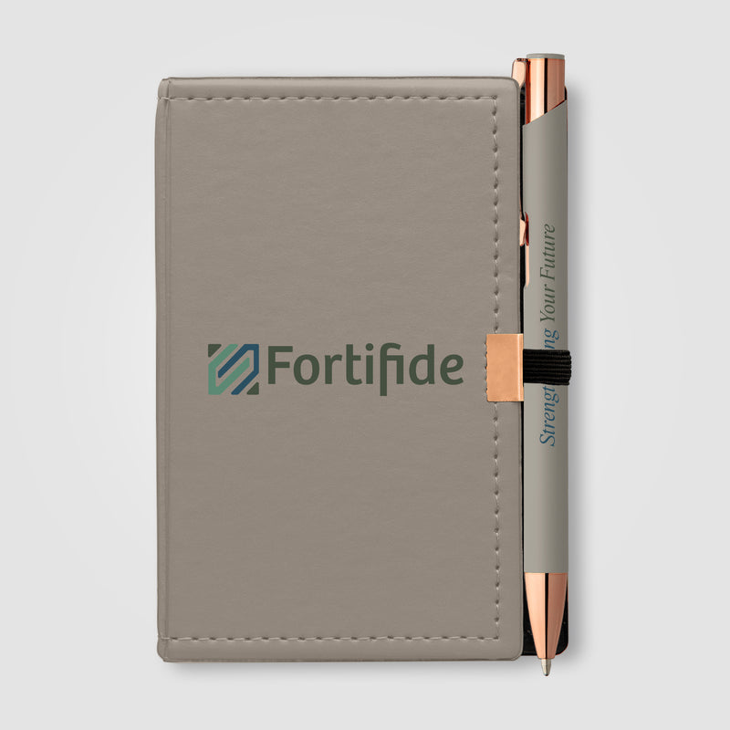 Note Caddy & Crosby Rose Gold Pen Gift Set - ColorJet-zoom-