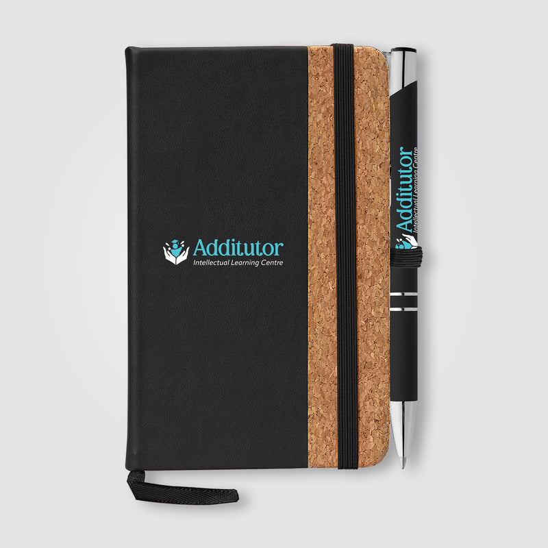 Miller Cork Notebook & Tres-Chic Pen Gift Set - ColorJet-zoom-