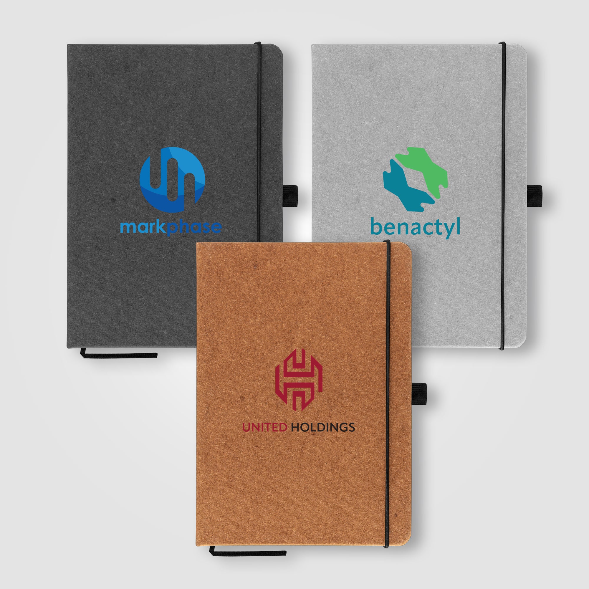 Image of the Carson 5.8" x 8.3" Recycled PU Leather Notebook - ColorJet promotional product, SKU NVB-C.