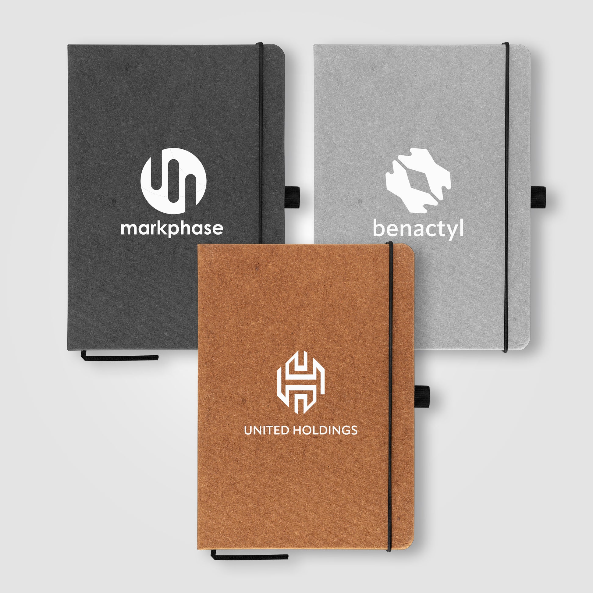 Image of the Carson 5.8" x 8.3" Recycled PU Leather Notebook promotional product, SKU NVB.