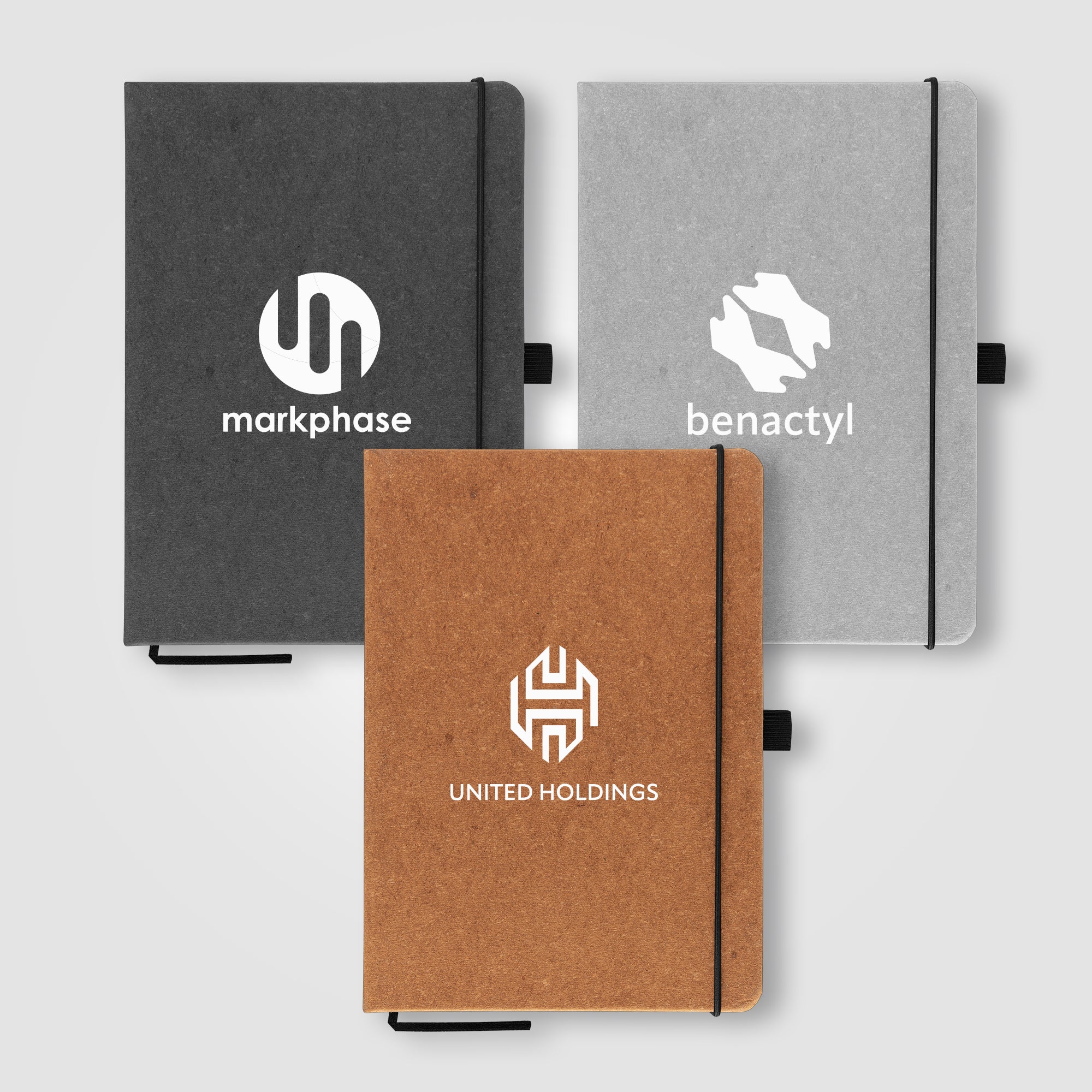 Image of the Carson 5.8" x 8.3" Recycled PU Leather Notebook promotional product, SKU NVB.