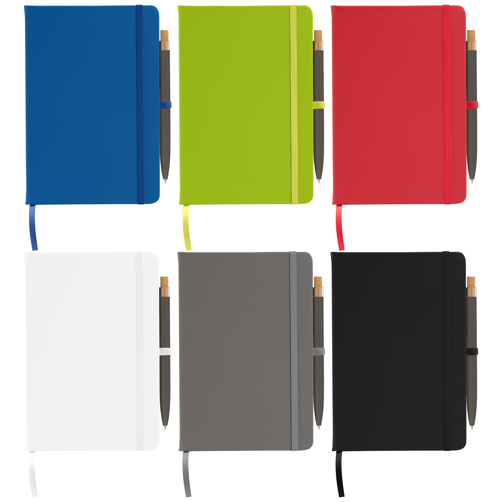 Wilde Recycled Hard Cover Journal & Pen Set - A5 5.5" x 8.3" - Deboss