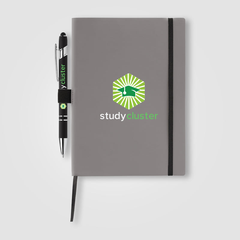 Hemingway Recycled Soft Cover Journal & Pen Set - A5 5.5" x 8.3"-zoom-