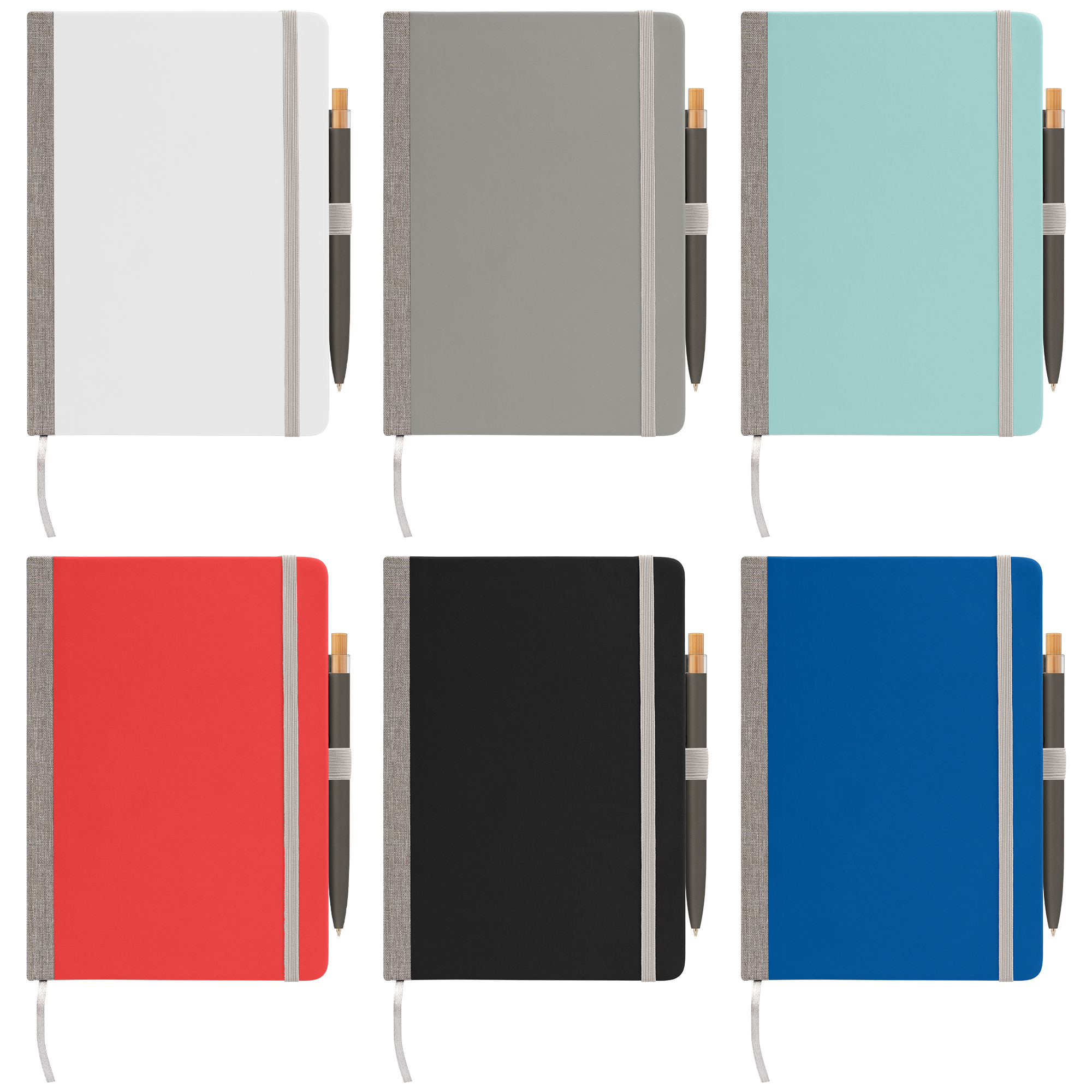 Steinbeck Recycled Hard Cover Journal & Pen Set - A5 5.9" x 8.3" - Deboss