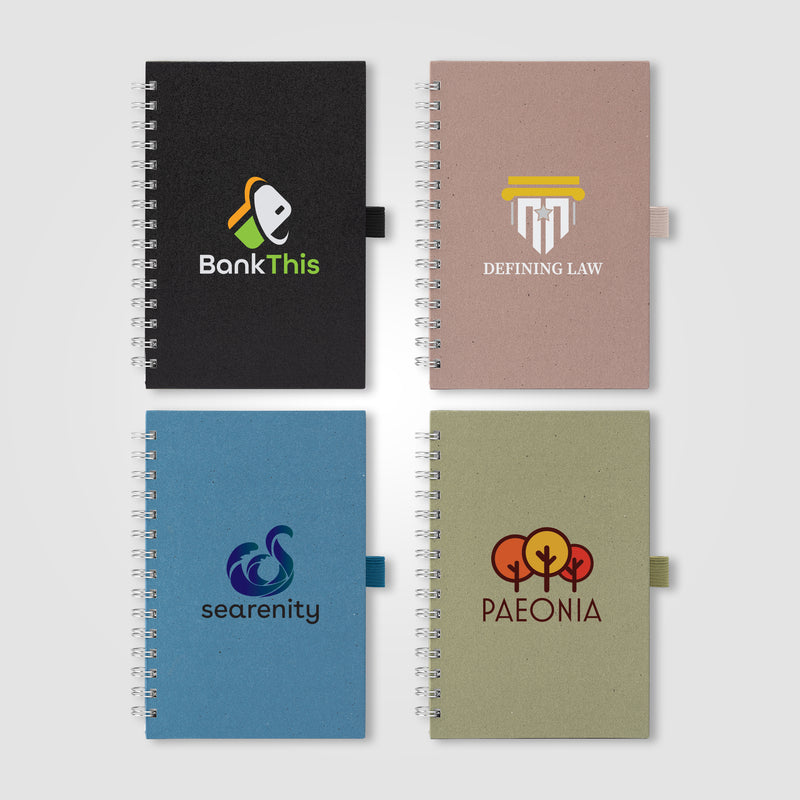 Terra Recycled Milk Carton Hard Cover Spiral Notebook - A5 - ColorJet-zoom-