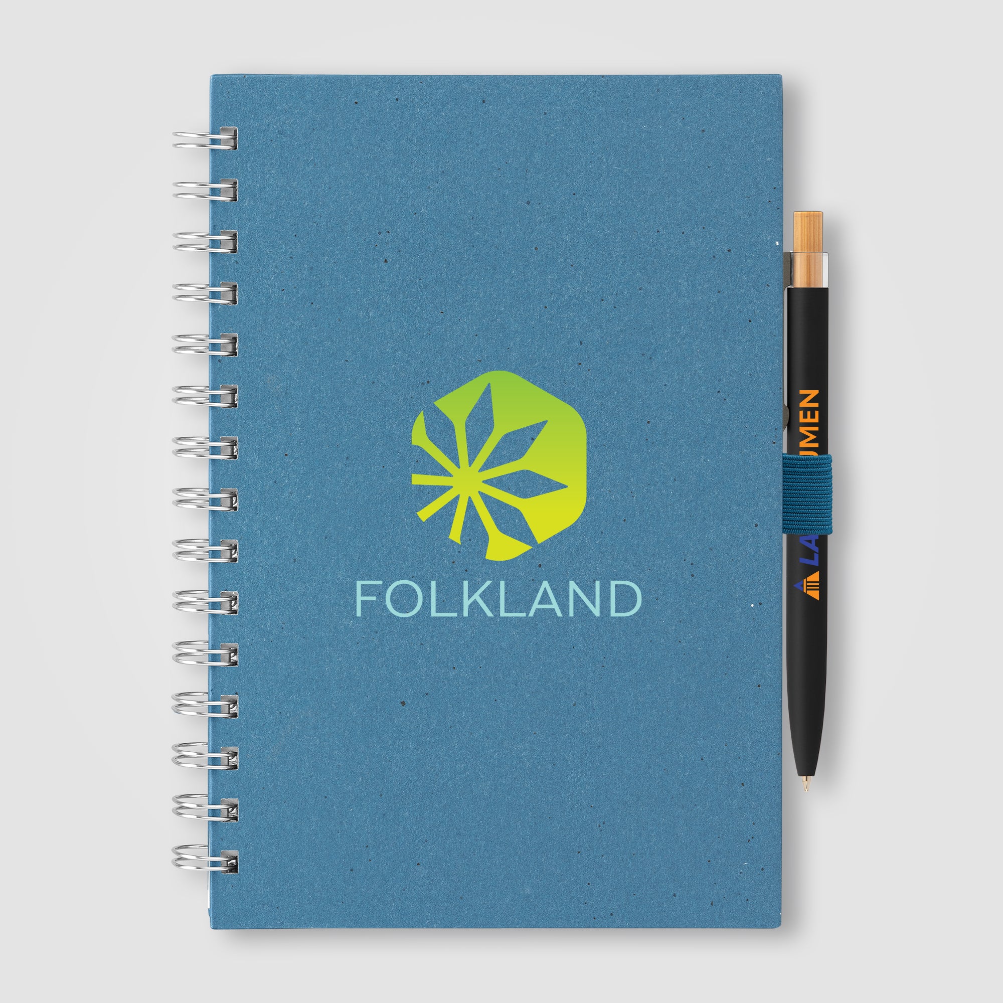 Terra Recycled Milk Carton Hard Cover Spiral A5 Notebook & Reborn Pen Set-zoom-3