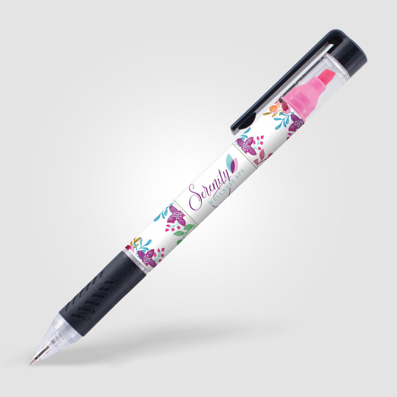 Duplex Pen & Highlighter Combo (Digital Full Color Wrap)-zoom-
