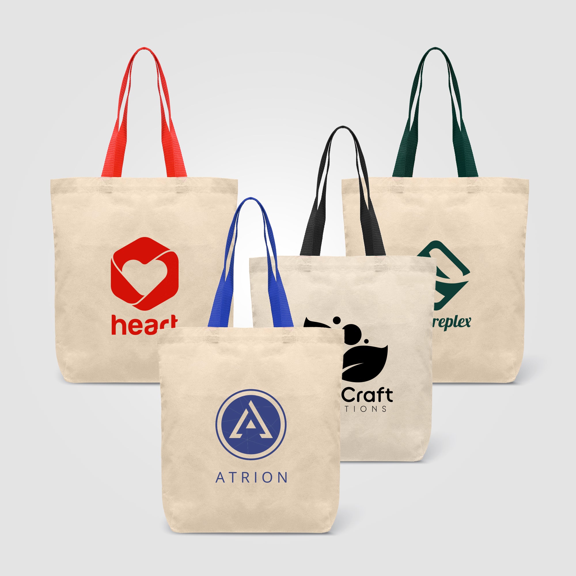 Tonga - 5 oz Natural Cotton Tote w/ Color Straps