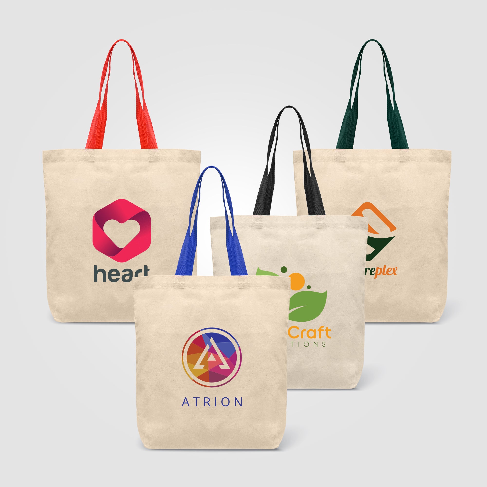Tonga - 5 oz. Natural Cotton Tote w/ Color Straps - Heat Transfer-zoom-1