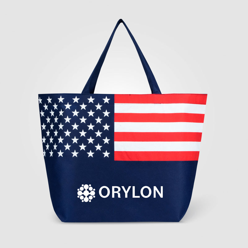 Non-Woven American Flag Tote Bag-zoom-