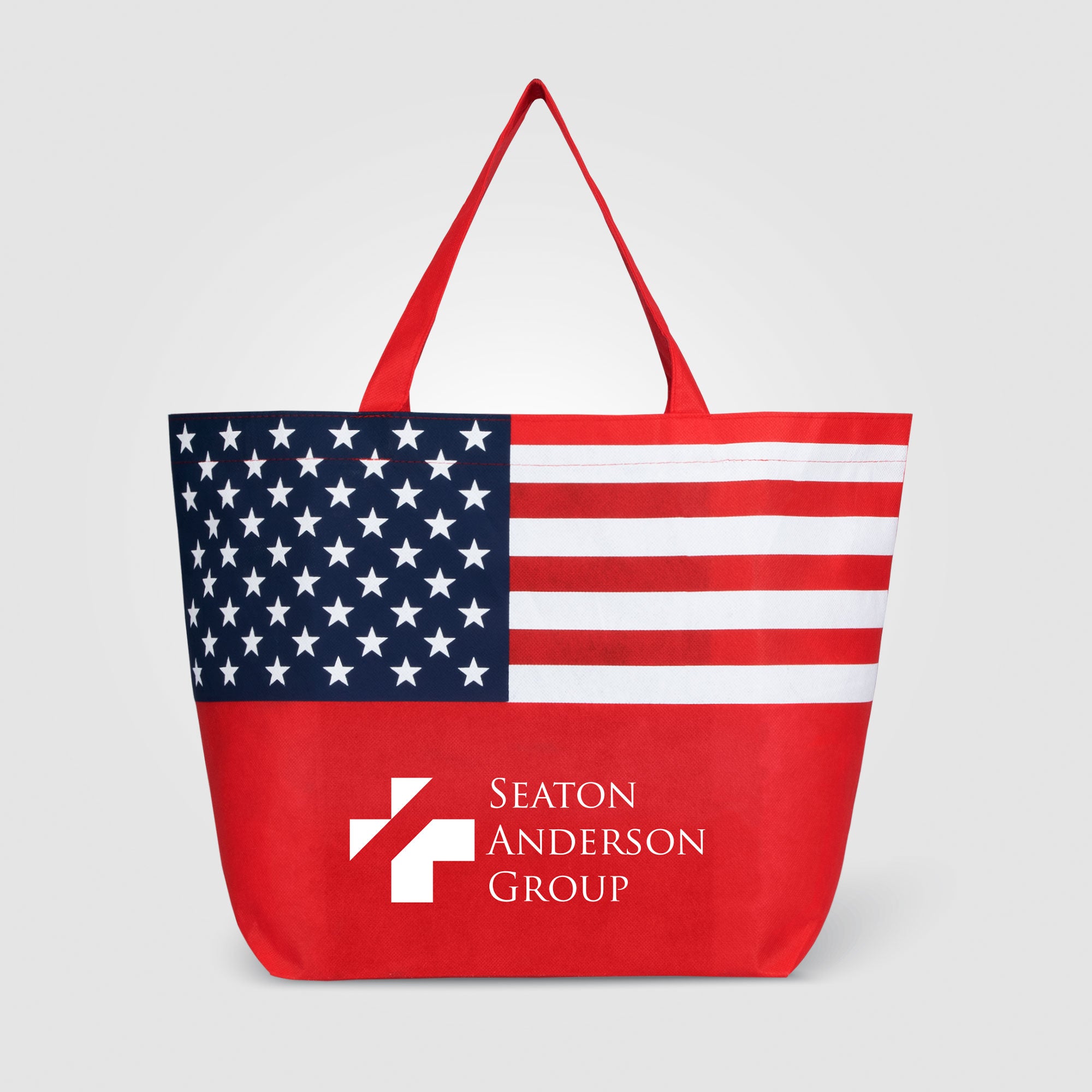 Non-Woven American Flag Tote Bag