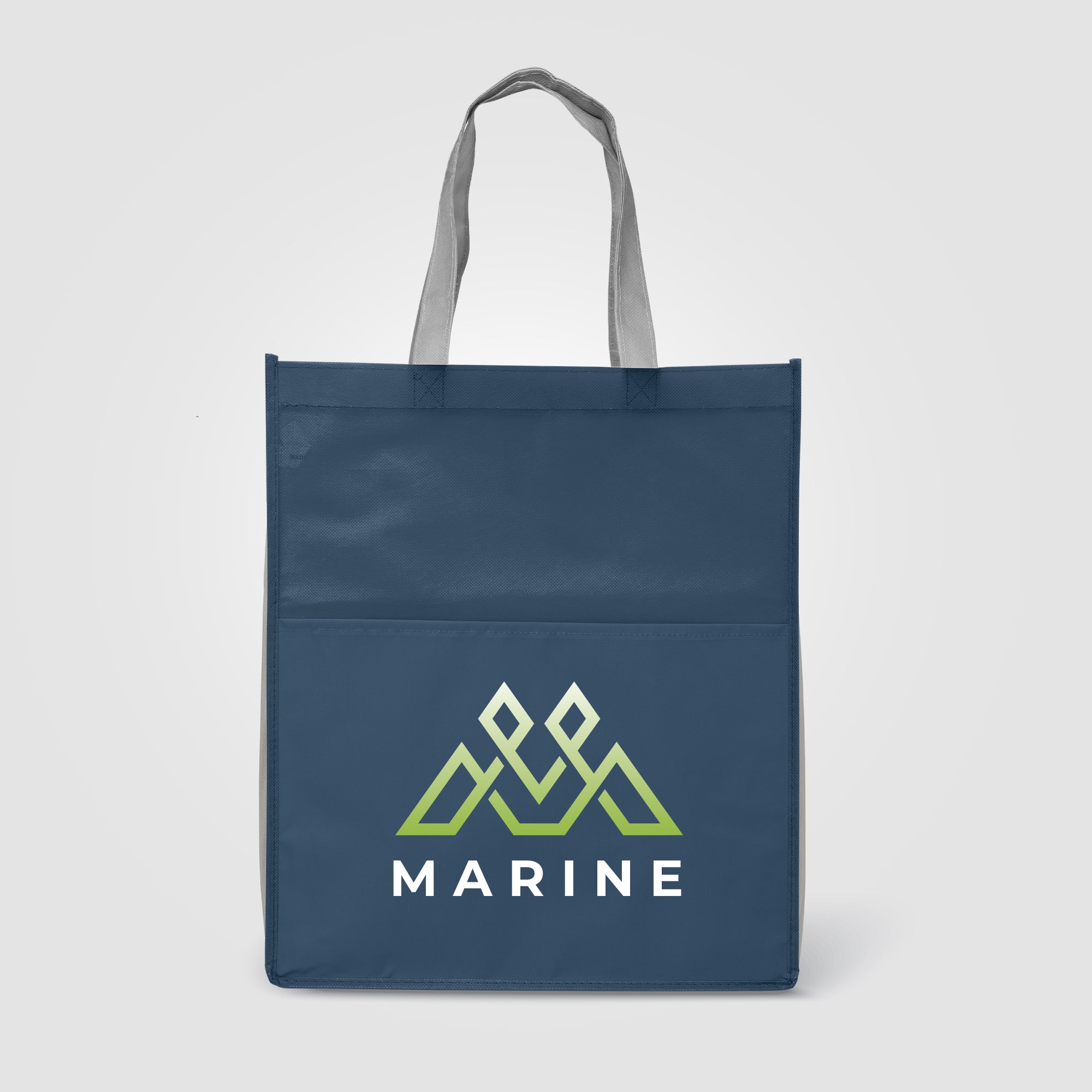 Rome RPET - Recycled Non-Woven Tote with 210 D Pocket - ColorJet-zoom-3