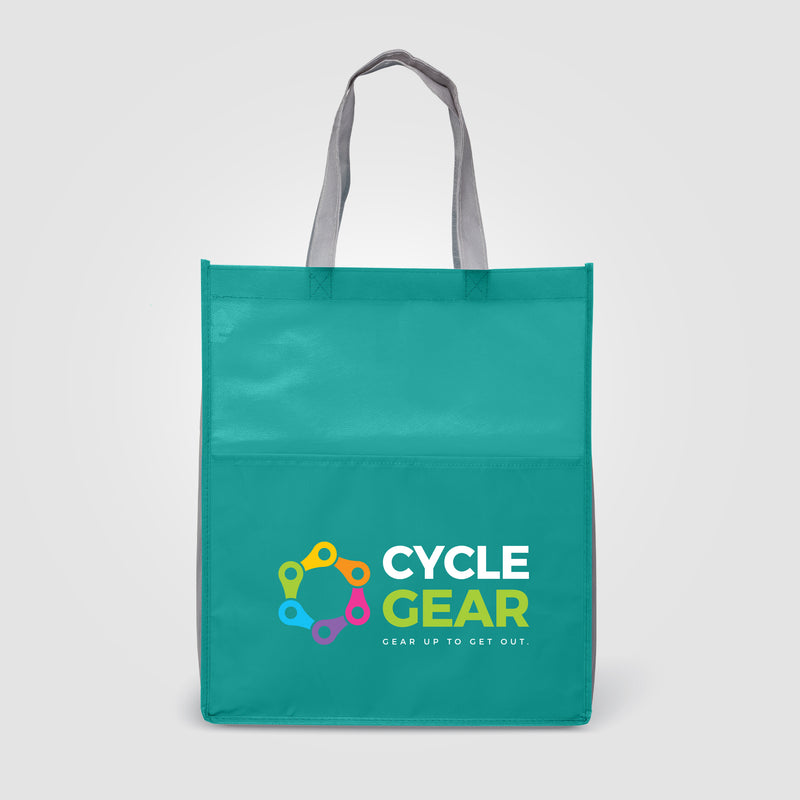 Rome RPET - Recycled Non-Woven Tote with 210 D Pocket - ColorJet-zoom-