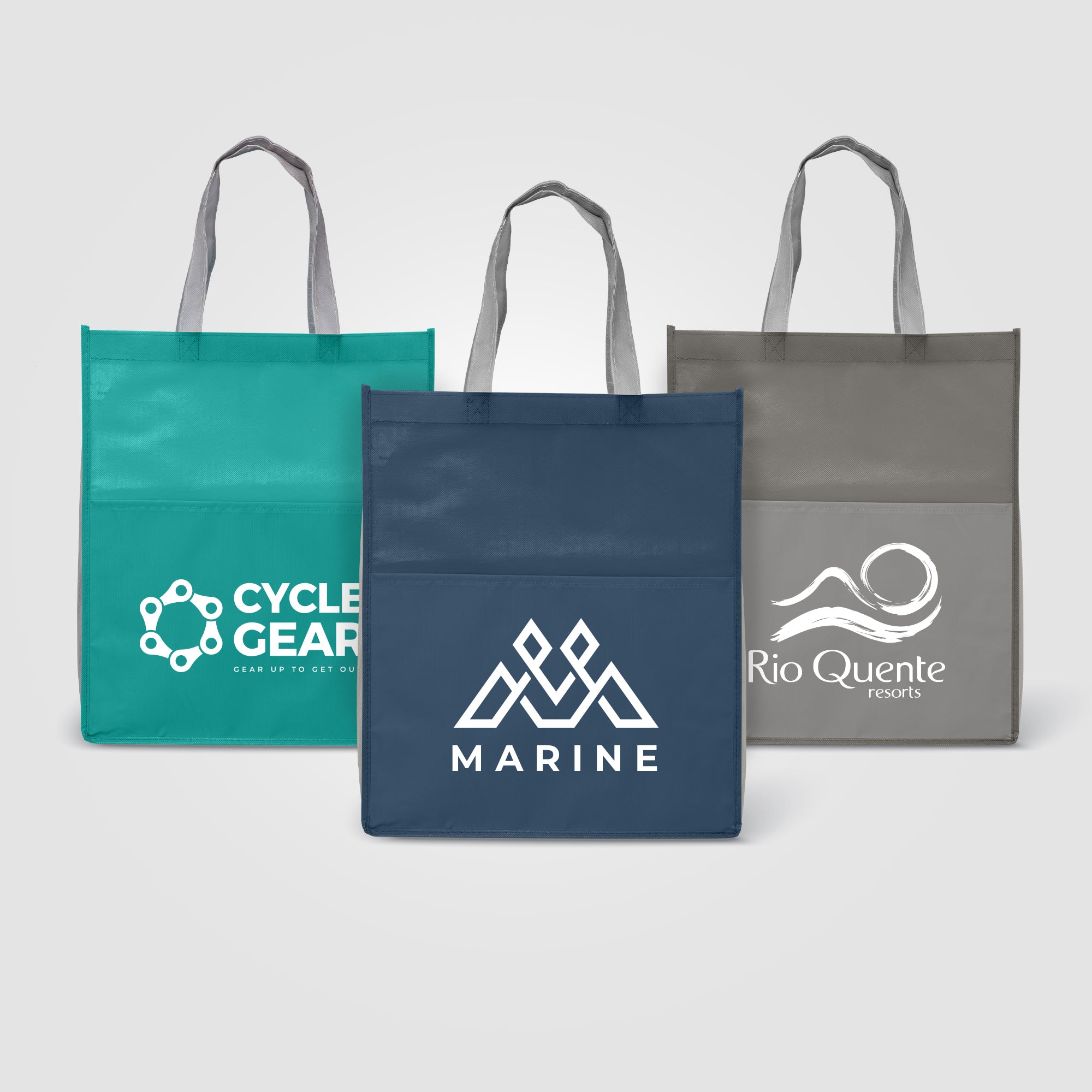 Image of the Rome RPET - Recycled Non-Woven Tote with 210 D Pocket promotional product, SKU UFX.