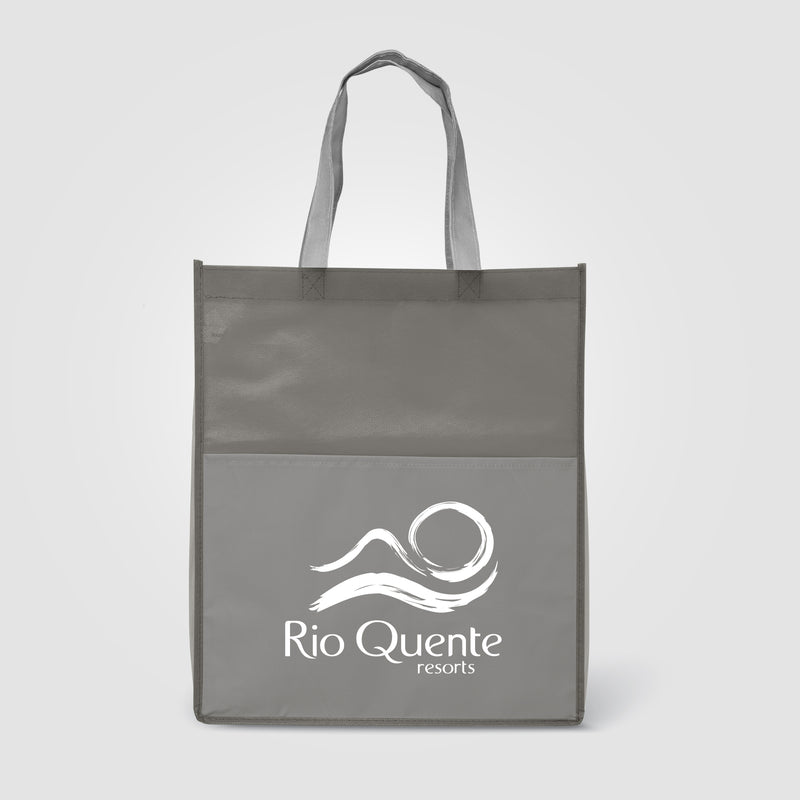 Rome RPET - Recycled Non-Woven Tote with 210 D Pocket-zoom-