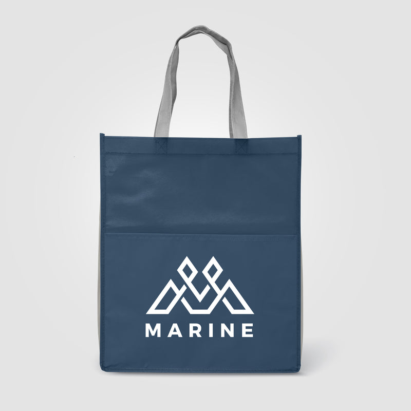 Rome RPET - Recycled Non-Woven Tote with 210 D Pocket-zoom-