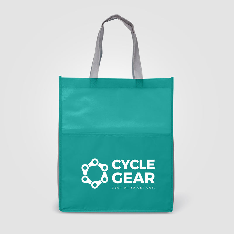 Rome RPET - Recycled Non-Woven Tote with 210 D Pocket-zoom-