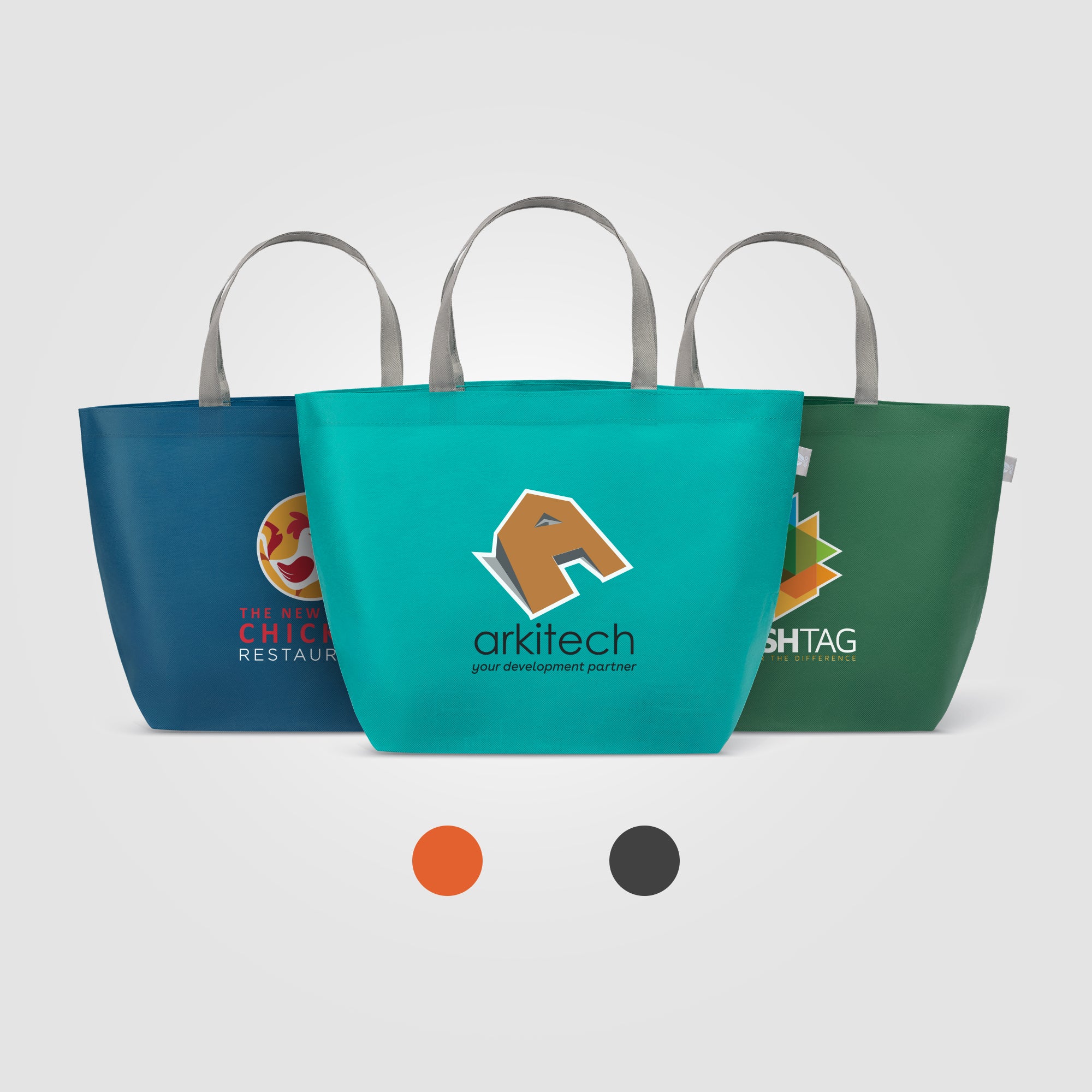 Julian RPET - Recycled Non-Woven Shopping Tote Bag - Heat Transfer-zoom-1