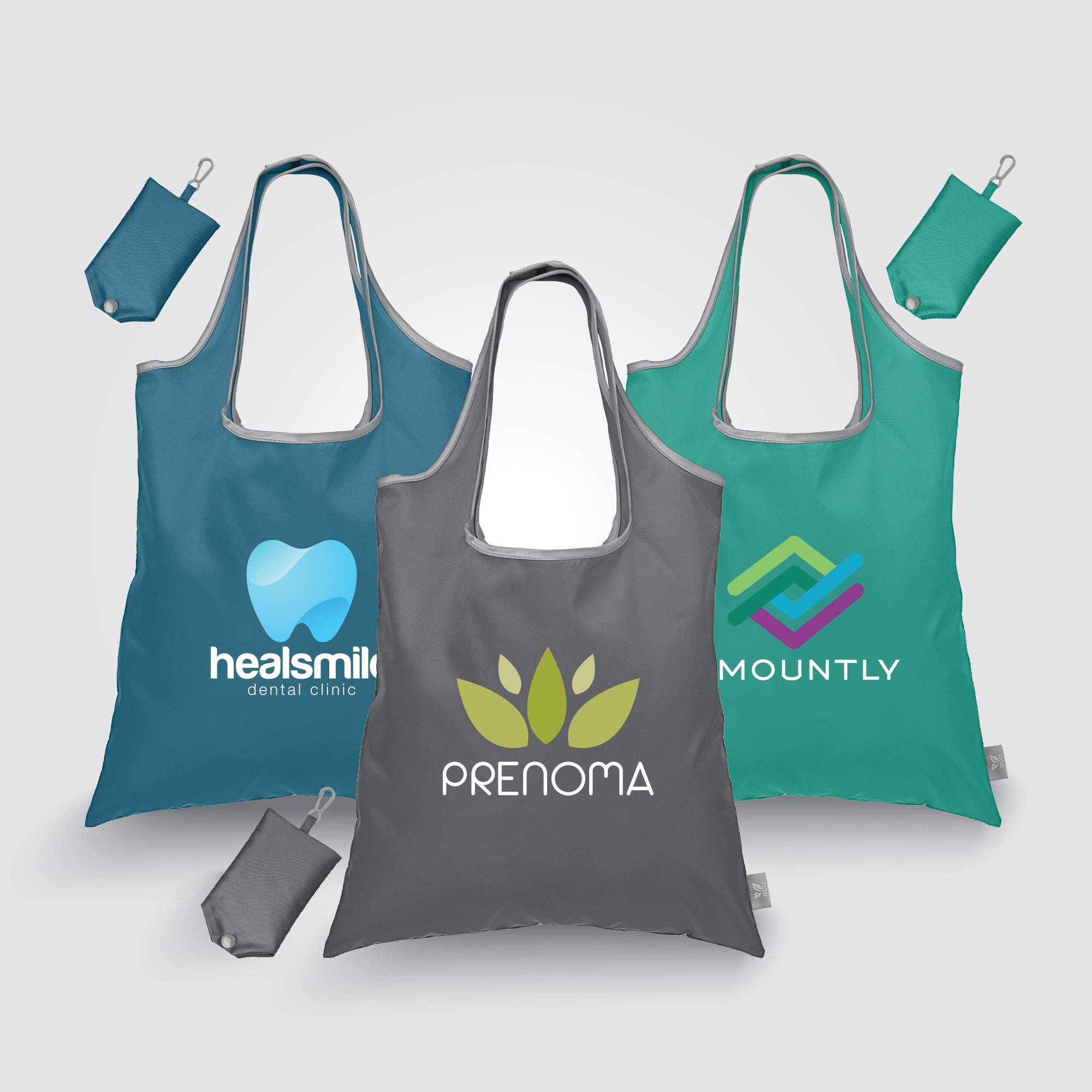 Image of the Santorini RPET - Recycled Foldaway Shopping Tote Bag - ColorJet promotional product, SKU UFZ-C.