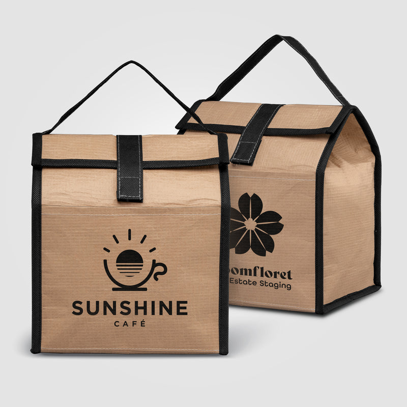Natural - Woven Paper Cooler Lunch Bag-zoom-