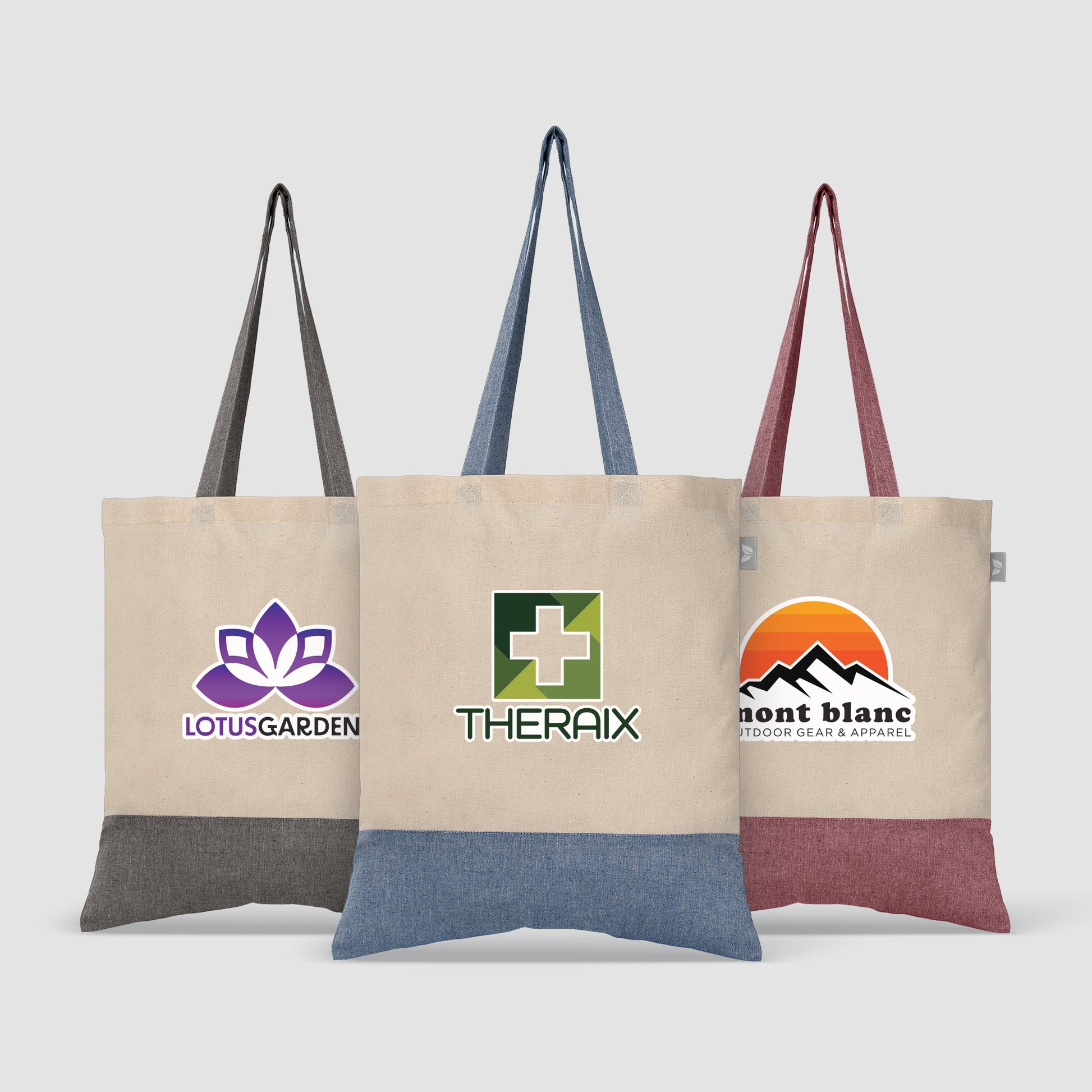 Quebec - 5 oz. Two-Tone Recycled Cotton Tote - Heat Transfer-1