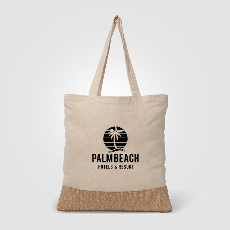 Rio Collection - 5 oz. Recycled Cotton and Jute Tote Bag-zoom-