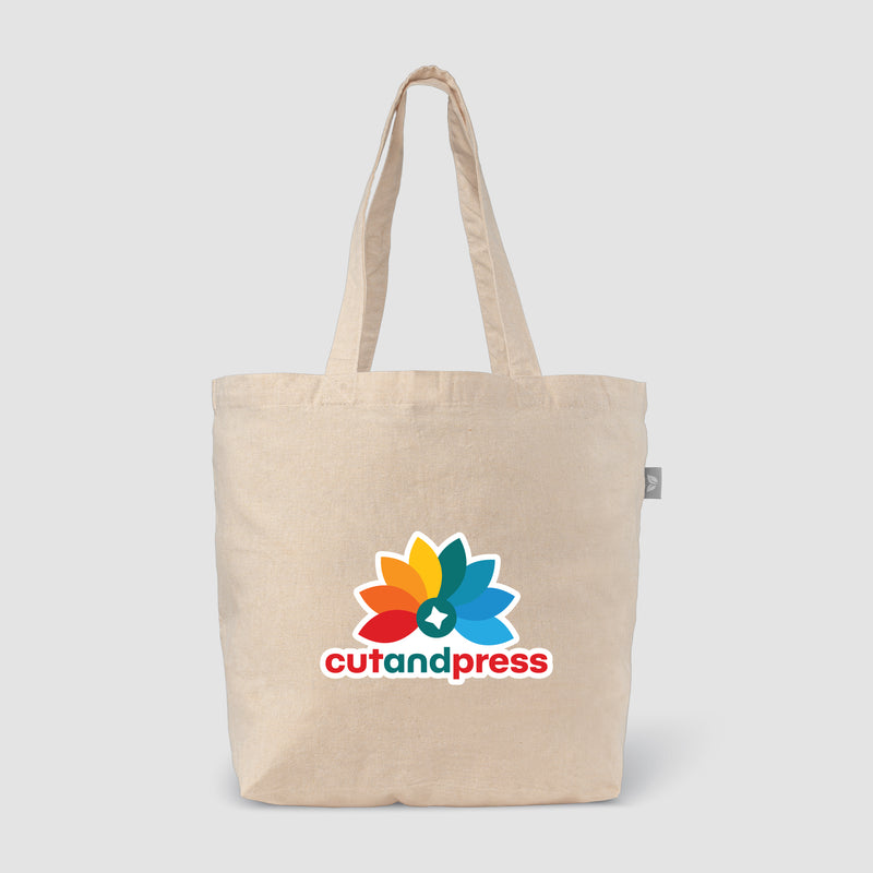 Budget Shopper Tote - 5 oz. Recycled Cotton Blend - Heat Transfer-zoom-