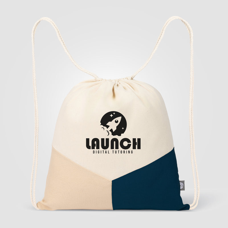 Rio Collection - 5 oz. Recycled Cotton and Jute Drawstring Bag-zoom-