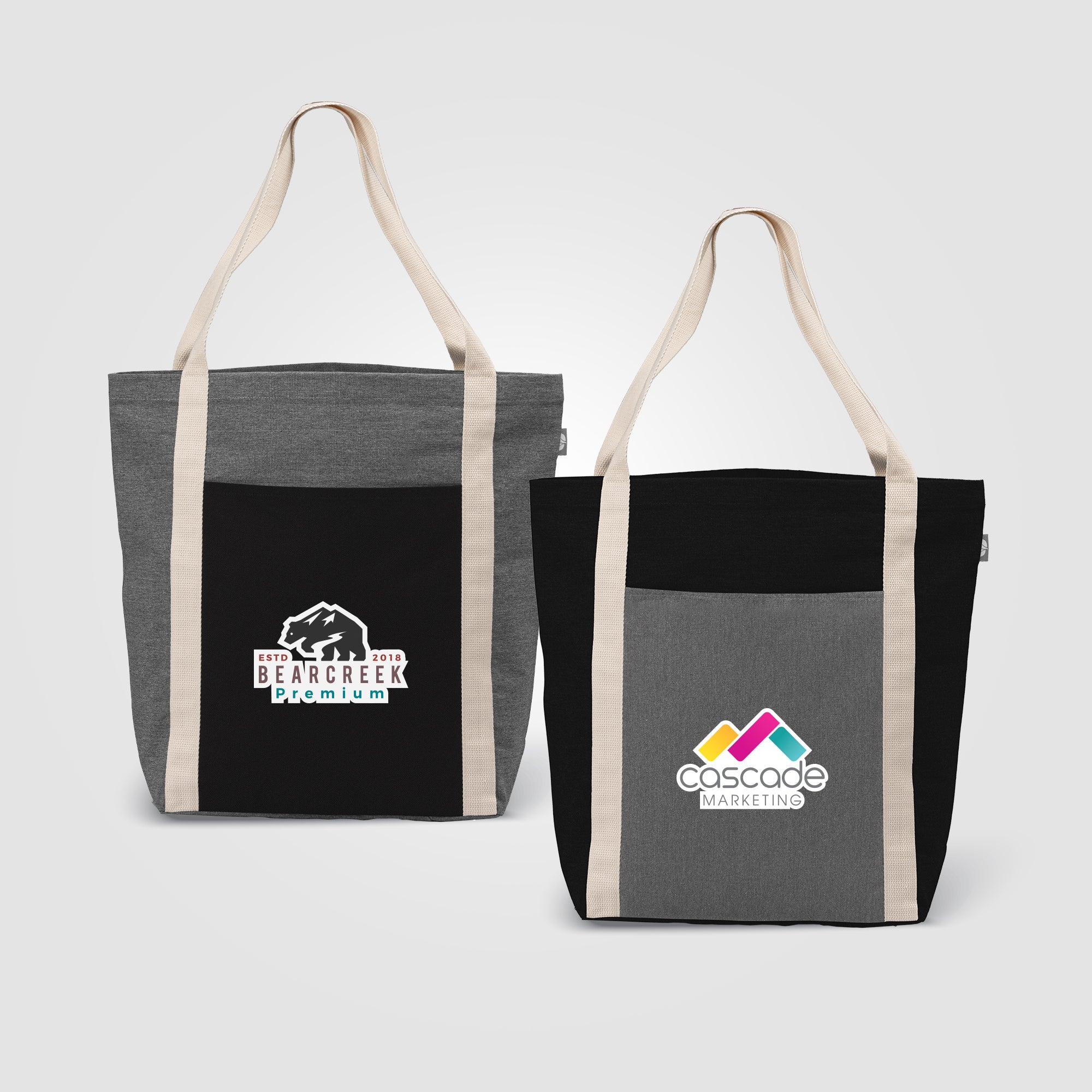 Spun - Recycled Cotton Blend Tote Bag - Heat Transfer-zoom-1