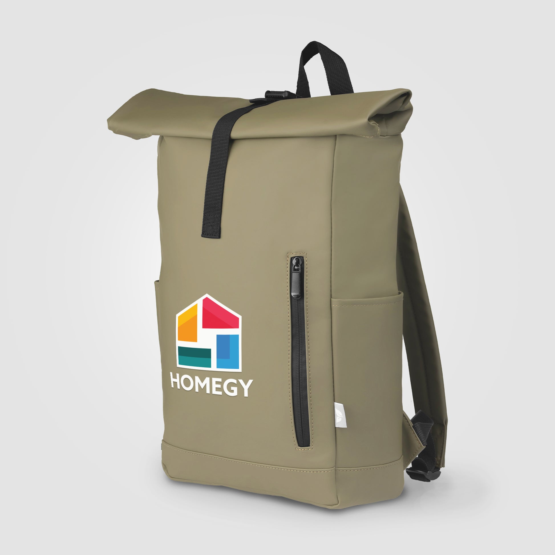 Malmö rPET Waterproof Zipper 15-Inch Laptop Rolltop Backpack – 12L - Heat Transfer-1