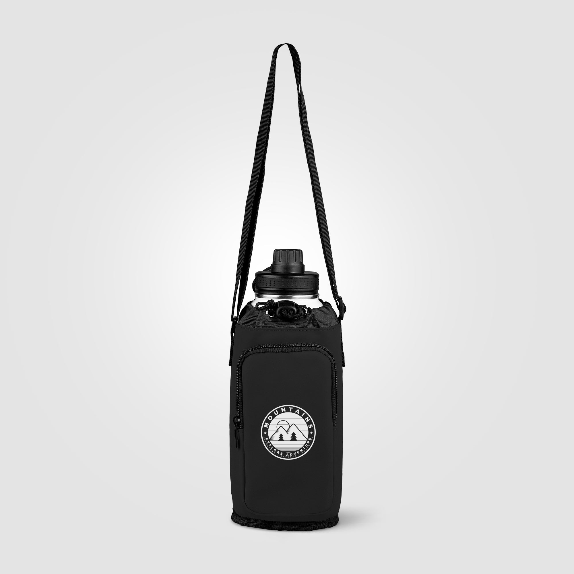 Malmö Recycled PU Zipper Pocket Bottle Bag - 60 oz-zoom-2