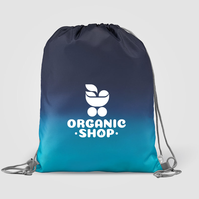 Vilda 210D Polyester Ombre Drawstring Bag - 6L - Silkscreen-zoom-