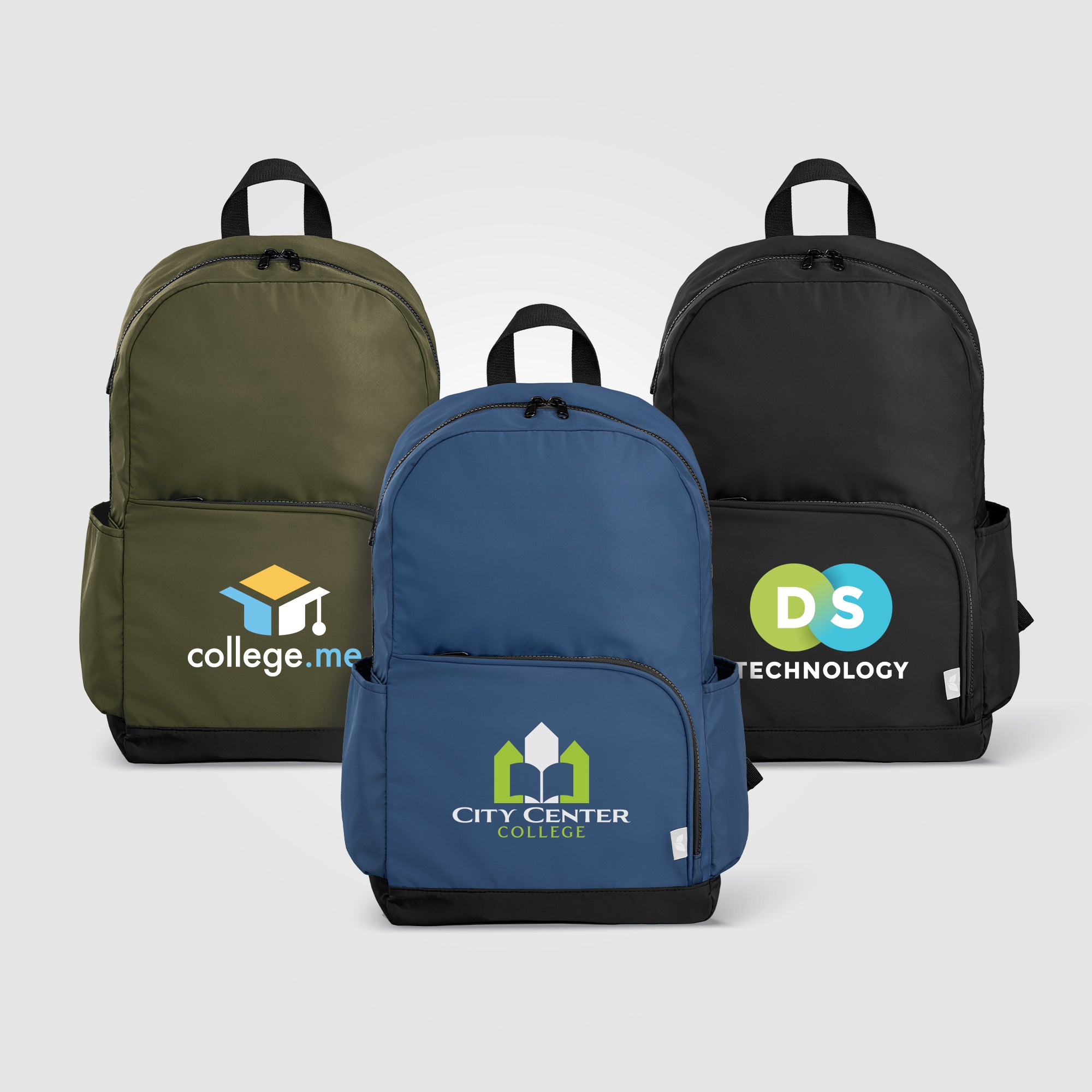 Kora rPET Dual Pocket Gold-Zip 15" Laptop Backpack - 20L - Heat Transfer