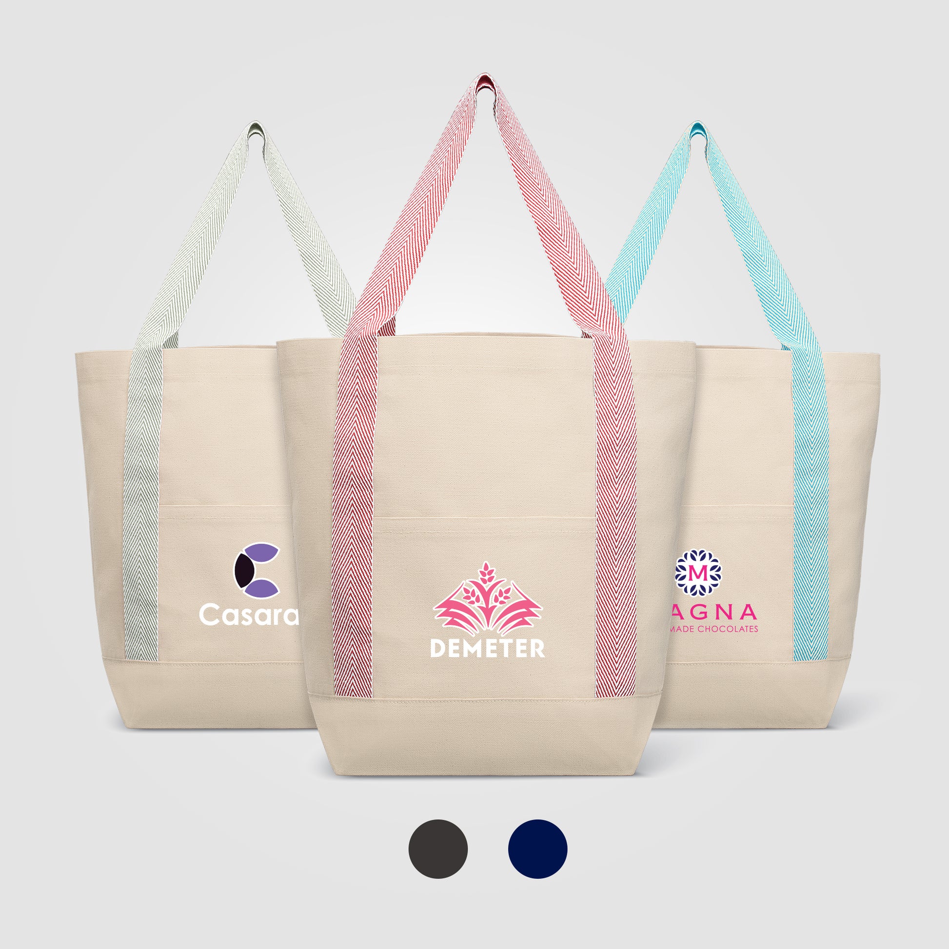 Niva 10 oz. Recycled Cotton Canvas Front Pocket Tote Bag – 12.25L - Heat Transfer-1