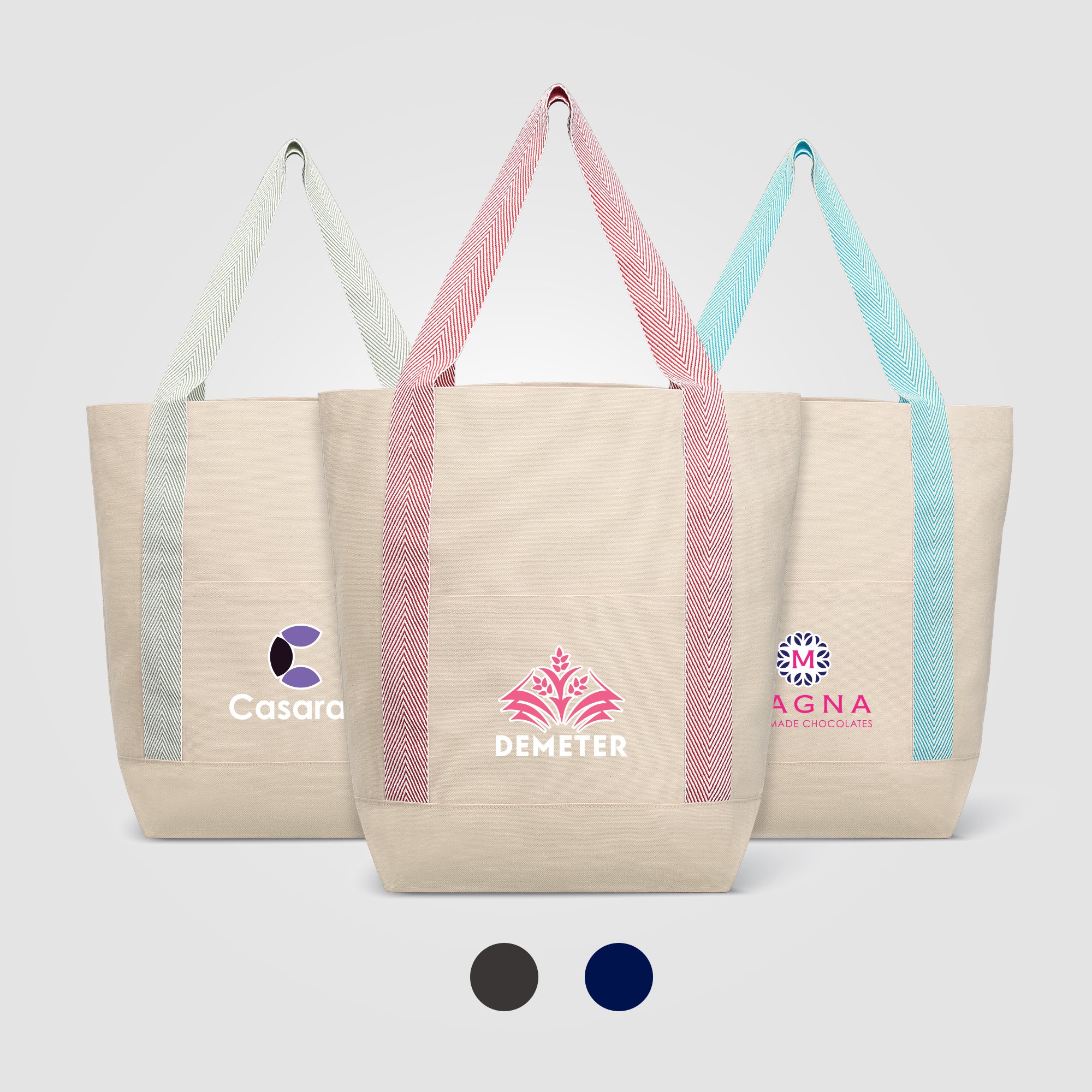 Niva 10 oz. Recycled Cotton Canvas Front Pocket Tote Bag – 12.25L - Heat Transfer