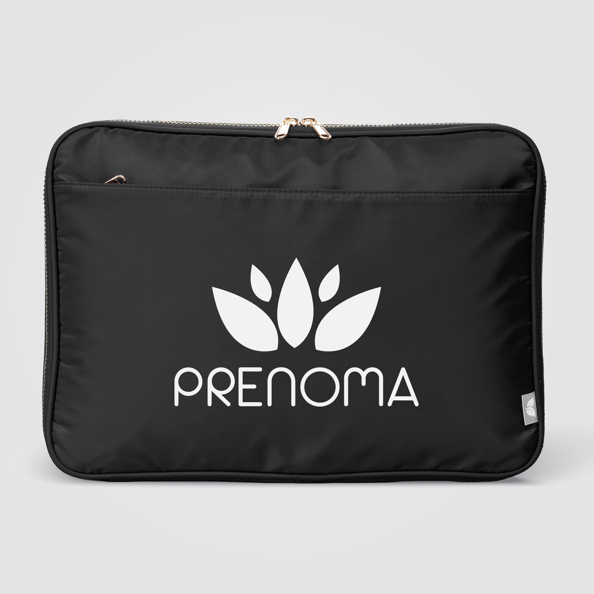 Image of the Auric Recycled 75D Polyester Gold Zipper Laptop Case promotional product, SKU UPE.