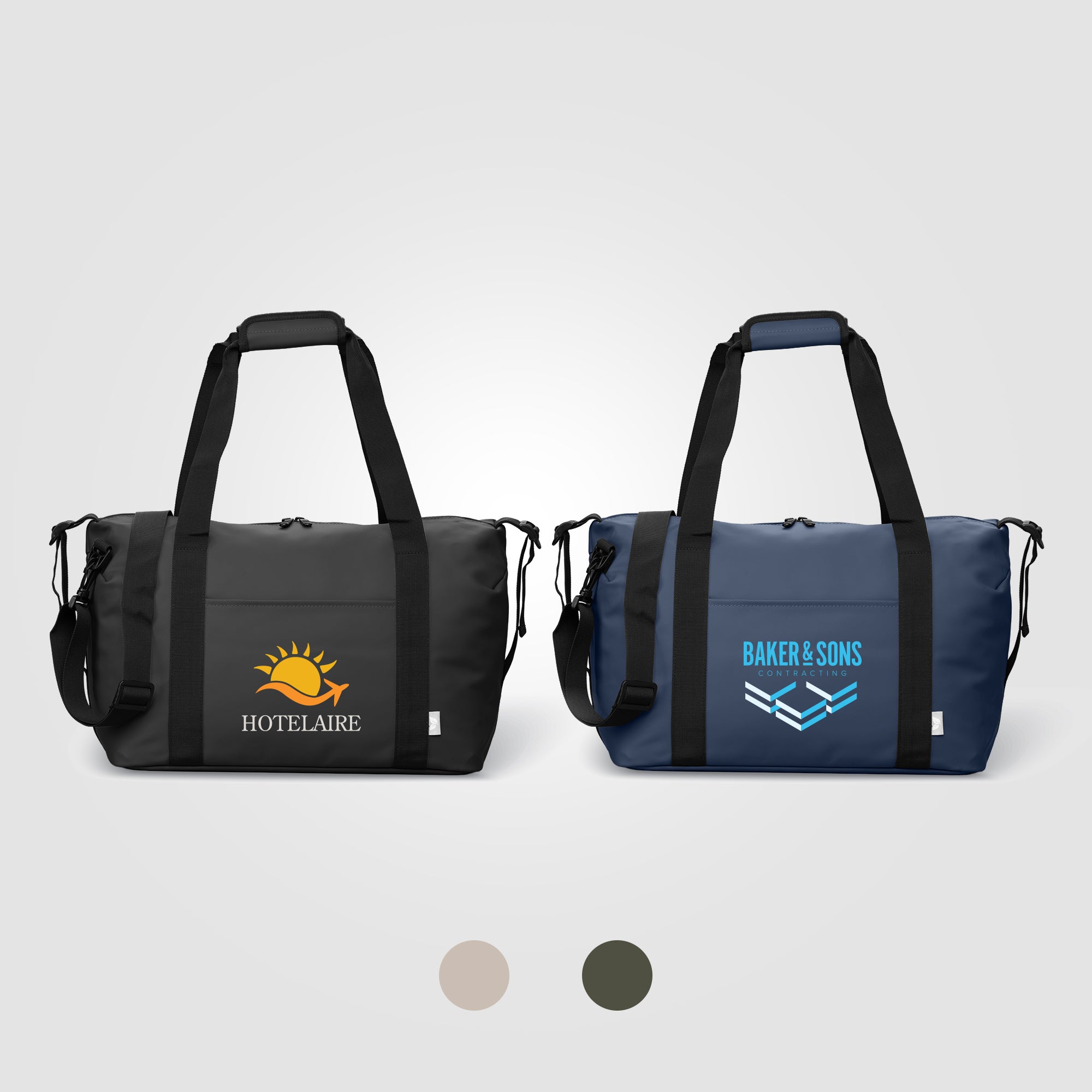 Malmö Recycled PU Travel Duffel Bag - 30L -Heat Transfer-zoom-1
