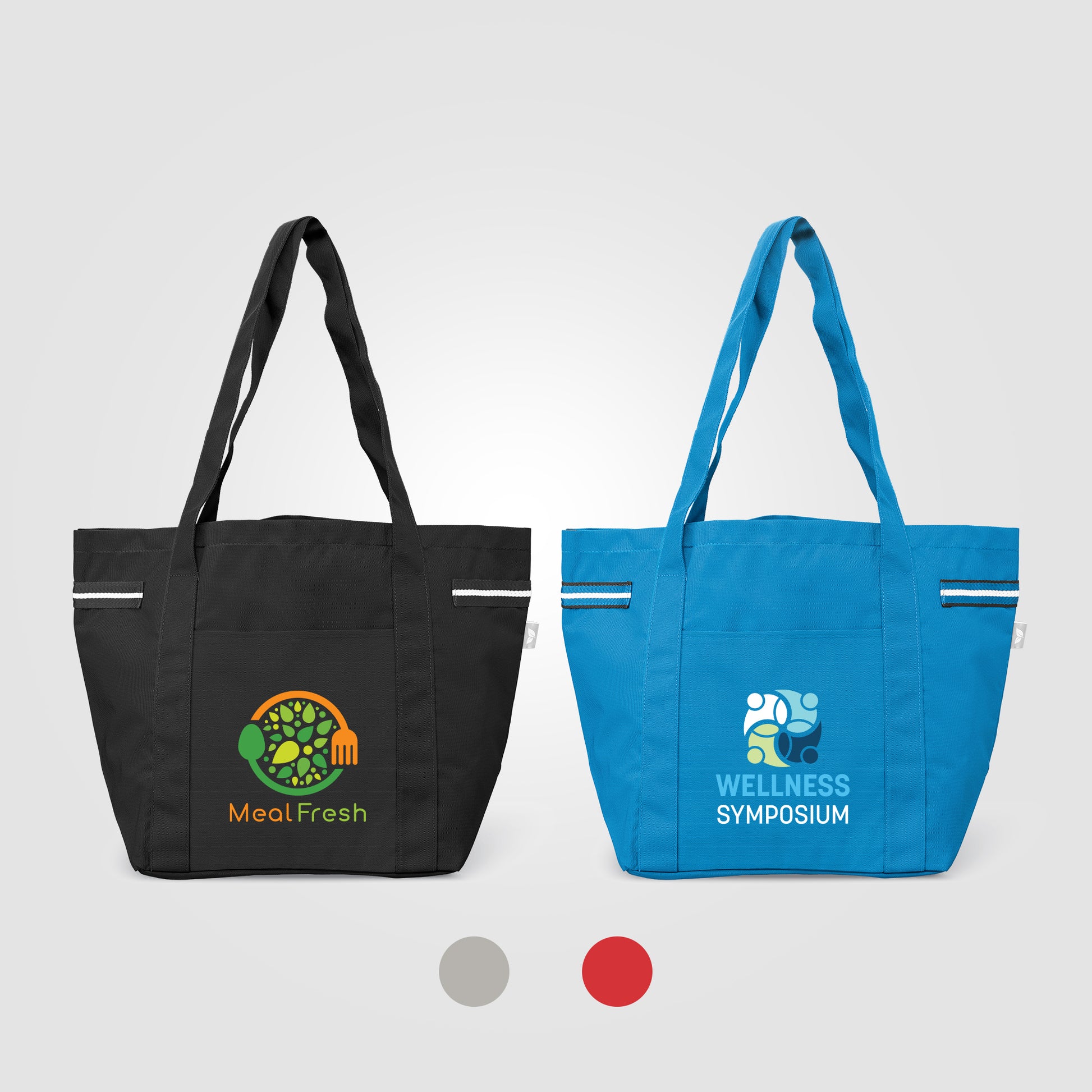 Newport Recycled 600D Polyester Stripe Tote Bag - 20L - Heat Transfer-1