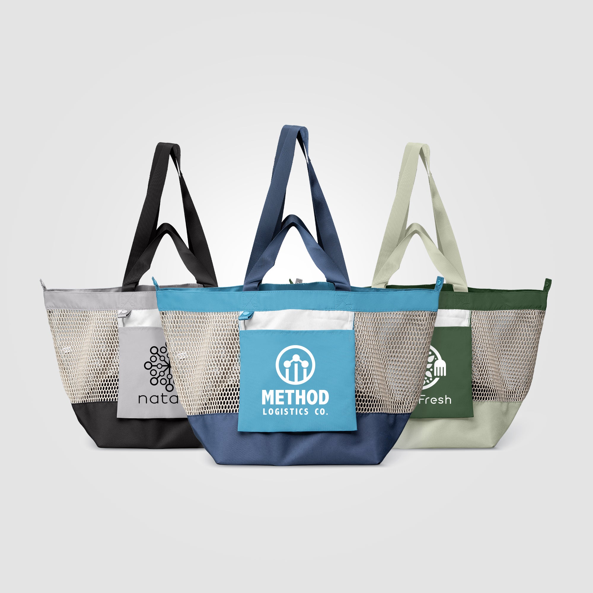Neri Recycled 300D Polyester Mesh Foldable Tote Bag - 45L-zoom-1