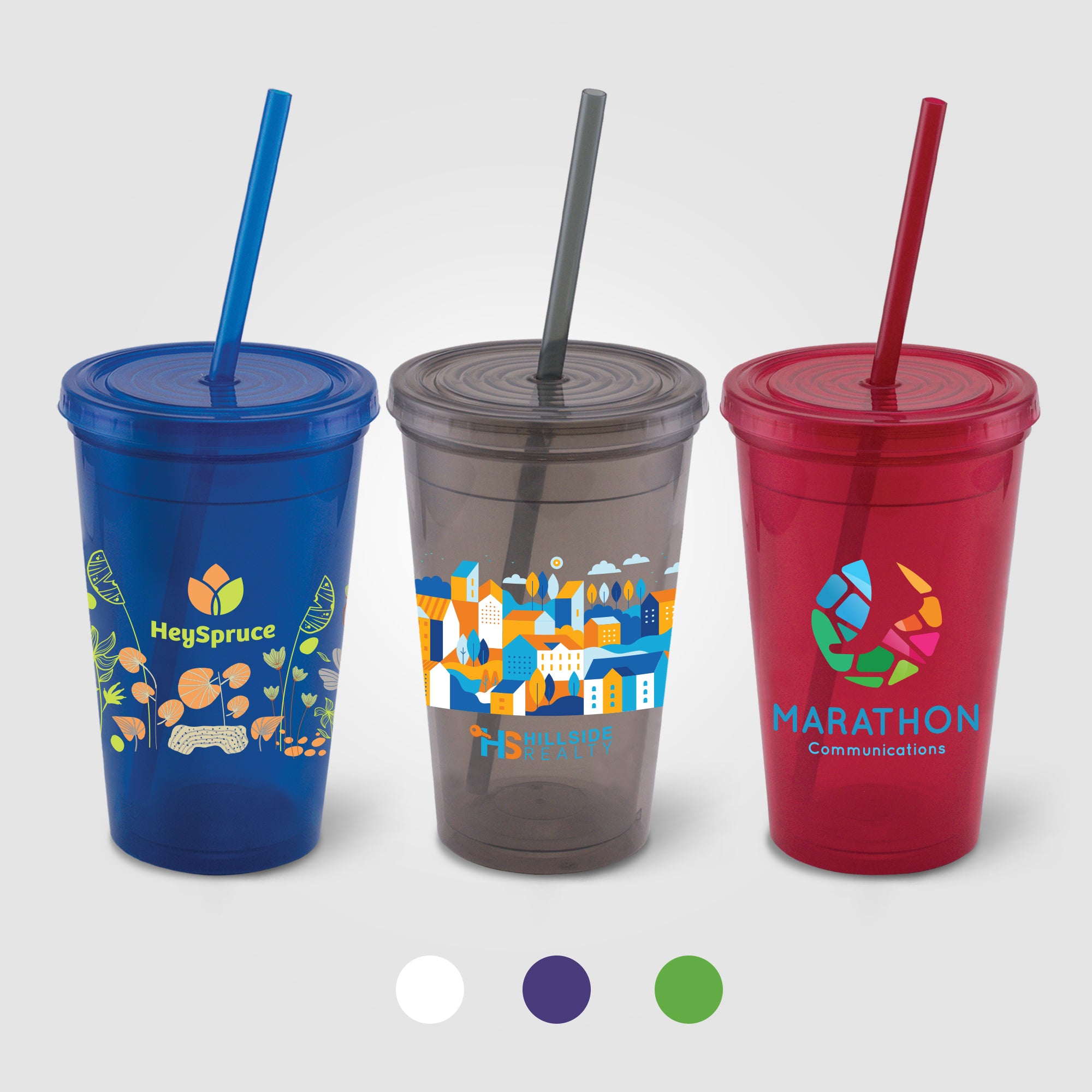 Image of the Explore - ColorJet - Full Color 16 Oz. Double Wall Tumbler Cup promotional product, SKU WBE-C.