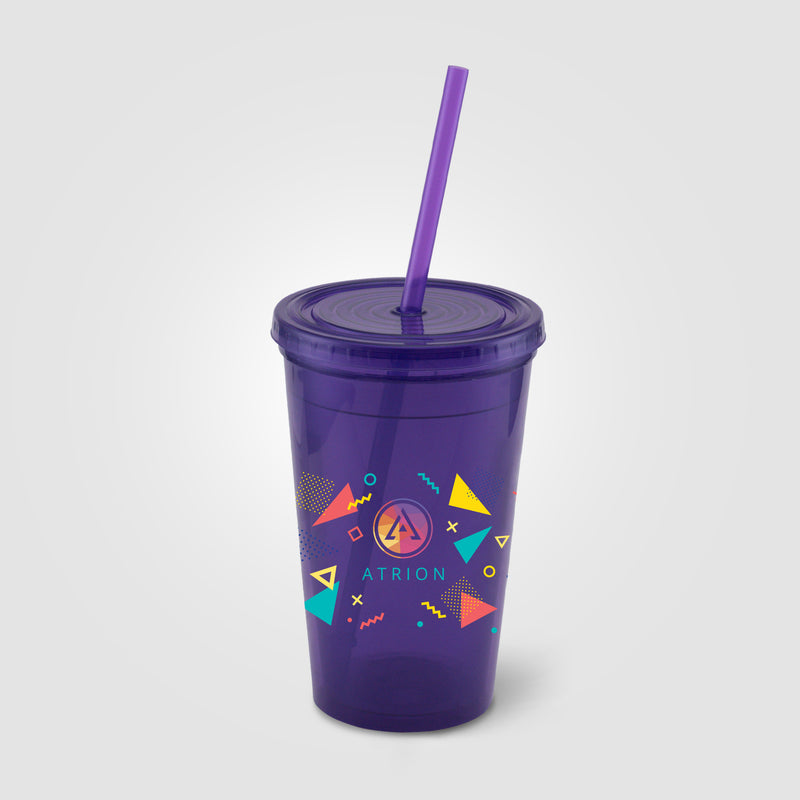 Explore - ColorJet - Full Color 16 Oz. Double Wall Tumbler Cup-zoom-